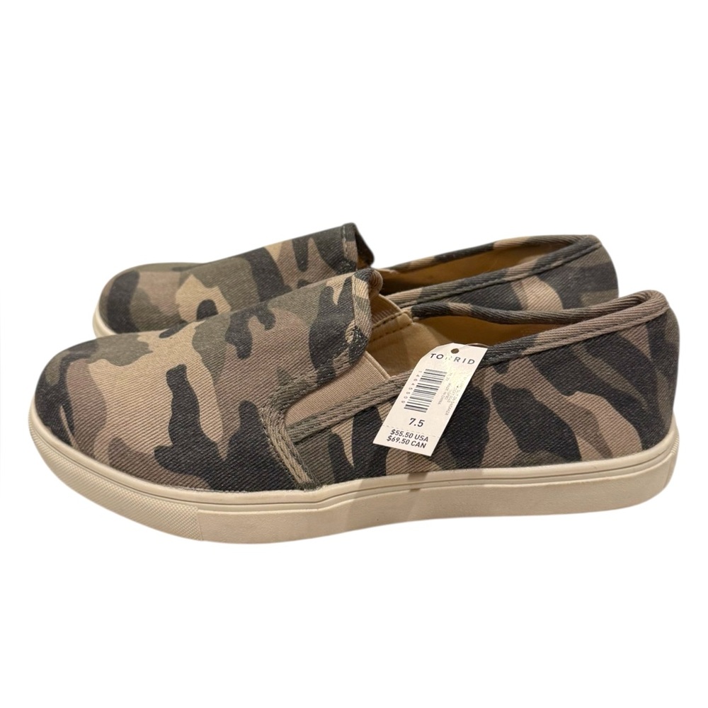 NWOT Torrid Camouflage Slip-On Sneakers